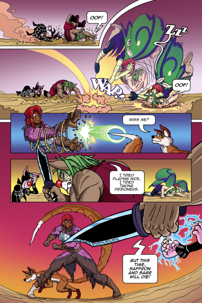 SAFFRON AND SAGE TEAM UP TO BATTLE...THE DEADLY DINGO DUO! Saffron